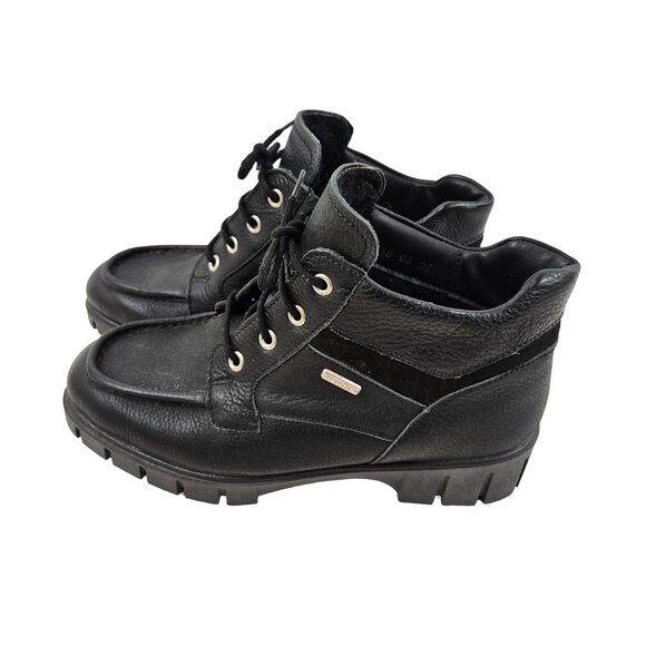 Rohde Ankle Boots Womes Size 7.5M Black Lace Up SympaTex Snow Hiking Lined - Picture 5 of 9